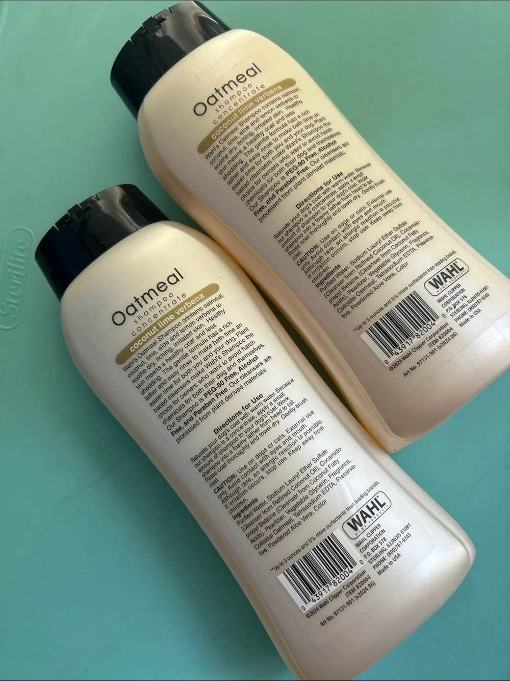 NWT Wahl Oatmeal shampoo, concentrate pet friendly formula